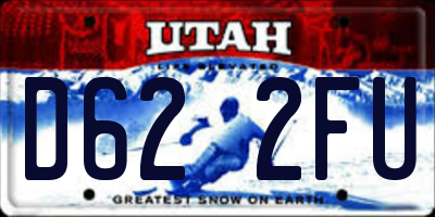 UT license plate D622FU