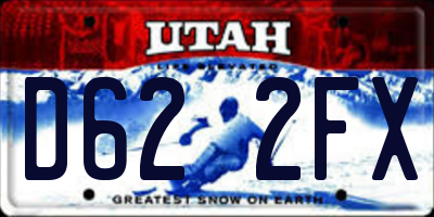 UT license plate D622FX