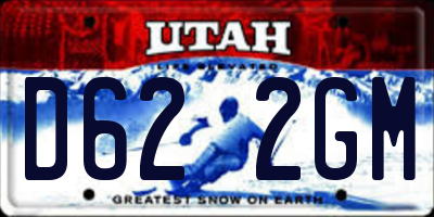 UT license plate D622GM