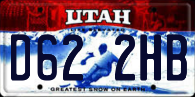 UT license plate D622HB