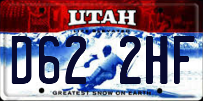UT license plate D622HF