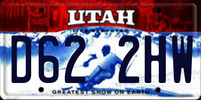UT license plate D622HW