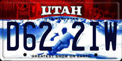 UT license plate D622IW