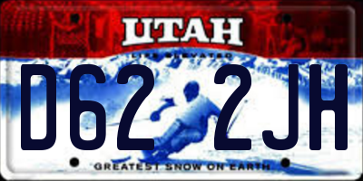 UT license plate D622JH
