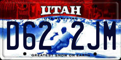 UT license plate D622JM