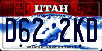UT license plate D622KD