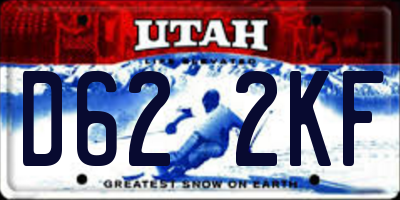 UT license plate D622KF