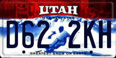 UT license plate D622KH