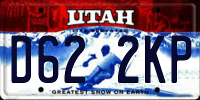 UT license plate D622KP