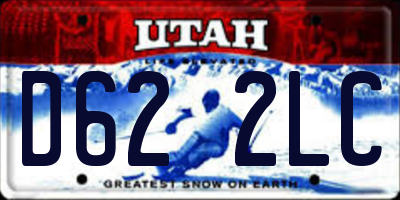 UT license plate D622LC