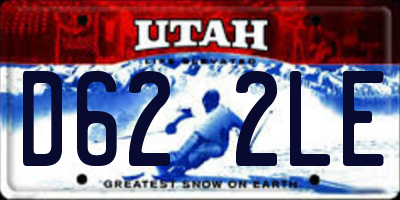 UT license plate D622LE