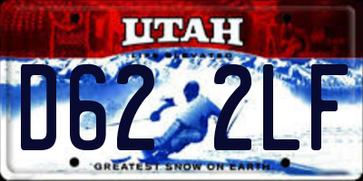 UT license plate D622LF