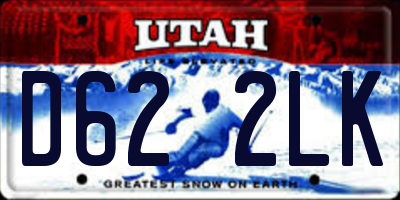 UT license plate D622LK