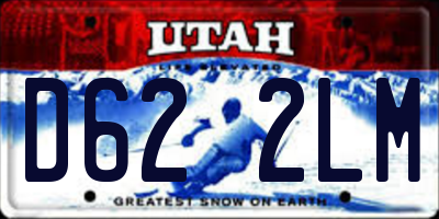 UT license plate D622LM