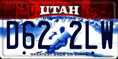 UT license plate D622LW