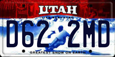 UT license plate D622MD
