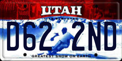 UT license plate D622ND