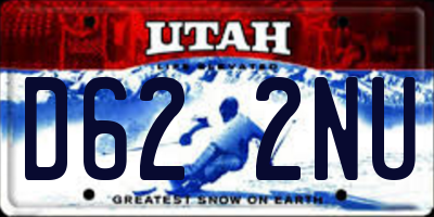 UT license plate D622NU