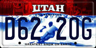 UT license plate D622OG