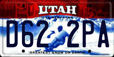 UT license plate D622PA