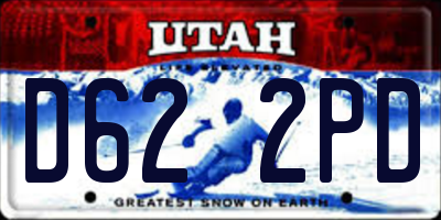 UT license plate D622PD
