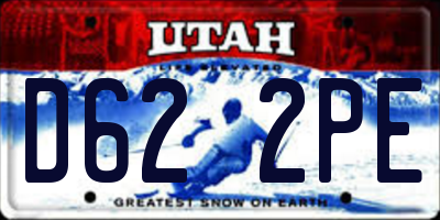 UT license plate D622PE