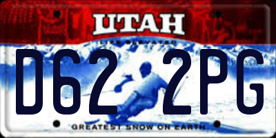 UT license plate D622PG