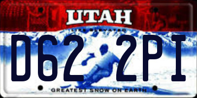 UT license plate D622PI