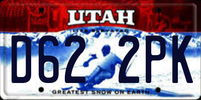 UT license plate D622PK
