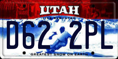 UT license plate D622PL