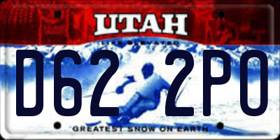 UT license plate D622PO