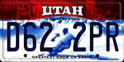 UT license plate D622PR