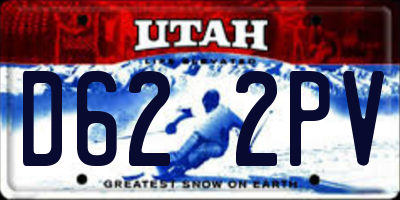 UT license plate D622PV
