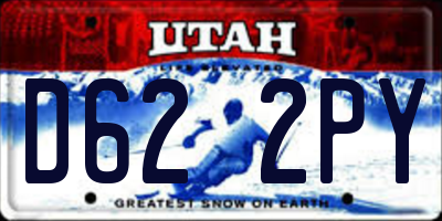 UT license plate D622PY