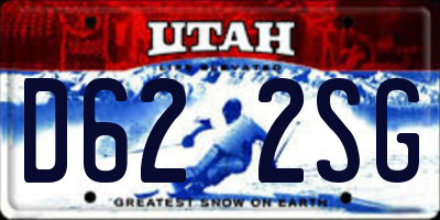 UT license plate D622SG