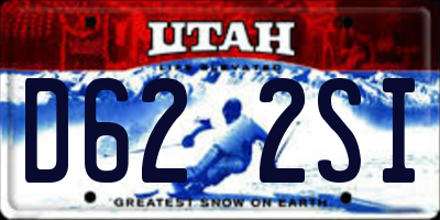 UT license plate D622SI