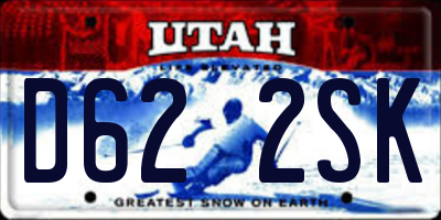 UT license plate D622SK