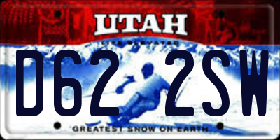 UT license plate D622SW