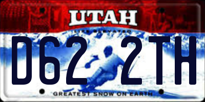 UT license plate D622TH