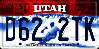 UT license plate D622TK