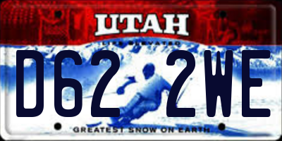 UT license plate D622WE