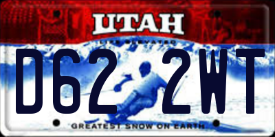 UT license plate D622WT