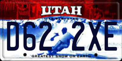 UT license plate D622XE