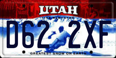 UT license plate D622XF