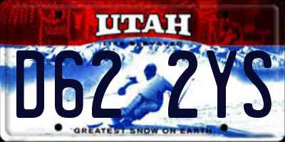 UT license plate D622YS