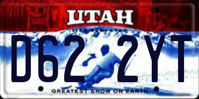 UT license plate D622YT