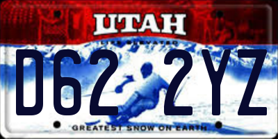 UT license plate D622YZ