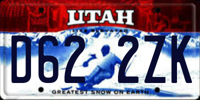 UT license plate D622ZK