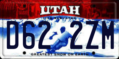 UT license plate D622ZM
