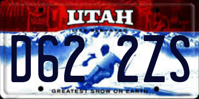 UT license plate D622ZS